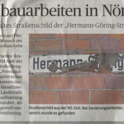 Fund bei Straßenbauarbeiten in Nörvenich