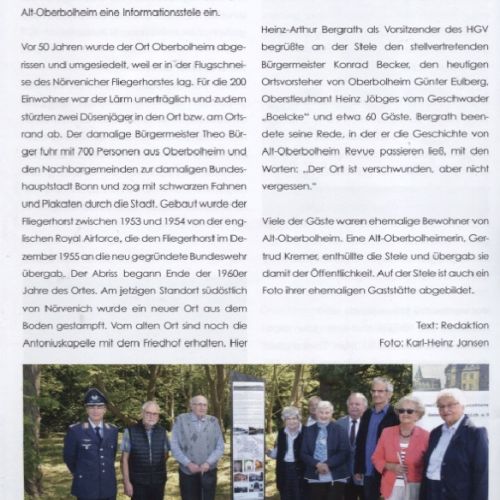 50 Jahre Umsiedlung Oberbolheim - Erinnerung an Alt-Oberbolheim