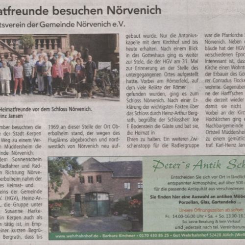 Heimatfreunde Kerpen in Nörvenich